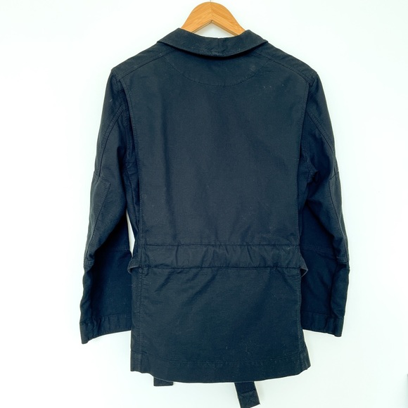 Wilfred Modern Utility Cargo Jacket Large Pockets w/ Adjustable Waist Tie - Picture 3 of 6